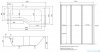 Besco Integra 170x75cm Wanna asymetryczna Prawa + parawan 3-skrzydłowy #WAI-170-PP3